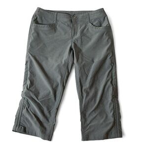 Kuhl Womens Size 4 Capri Pants Gray Outdoor Hiking Zip Pockets Drawstring Hem‎